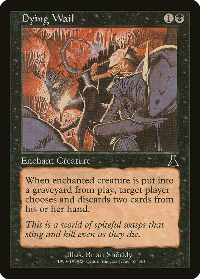 1999 Urza's Destiny Dying Wail common #58 unlisted card image