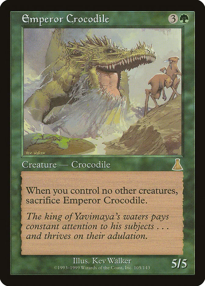 1999 Urza's Destiny Emperor Crocodile rare #105 unlisted card image