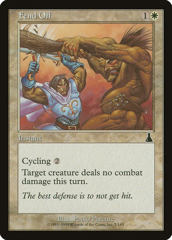1999 Urza's Destiny Fend Off common #7 unlisted card image