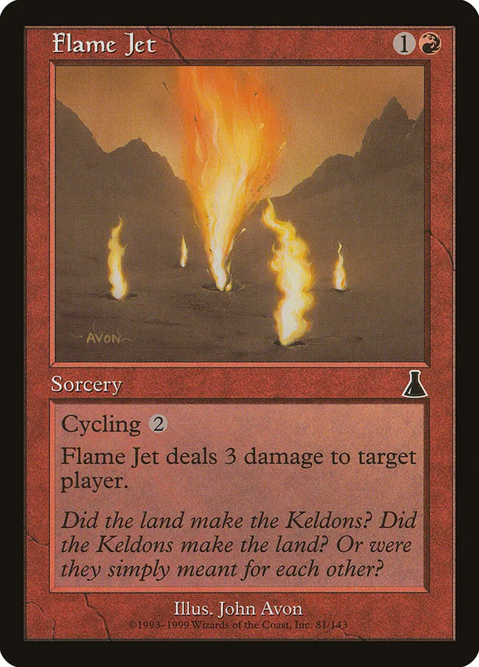 1999 Urza's Destiny Flame Jet common #81 unlisted card image