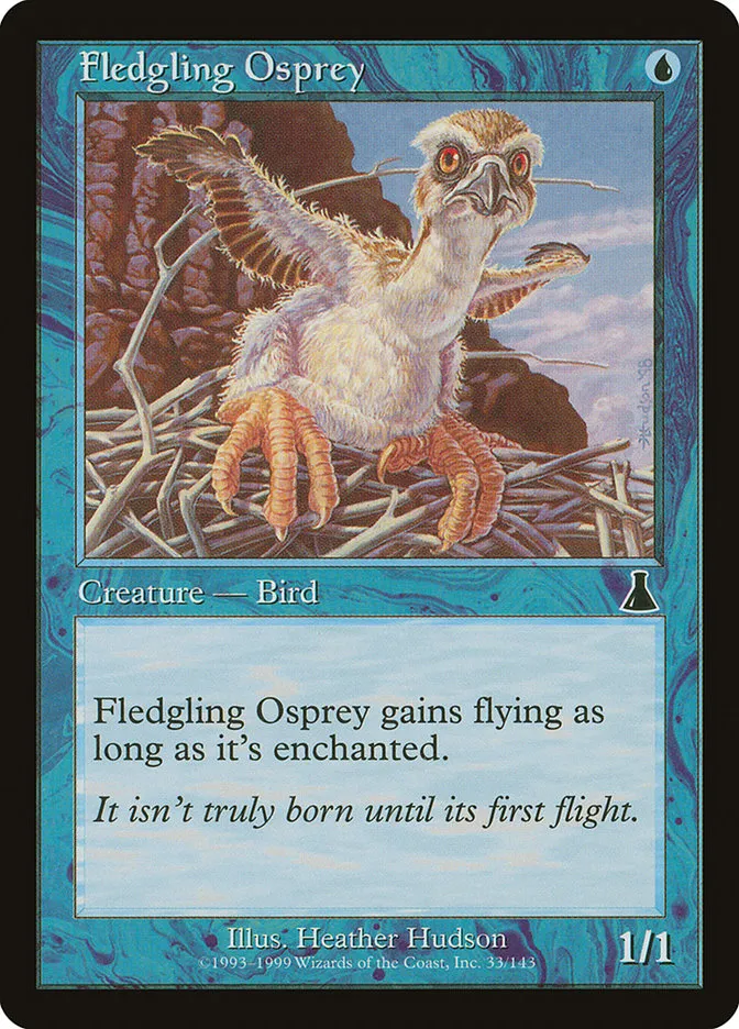 1999 Urza's Destiny Fledgling Osprey common #33 unlisted card image