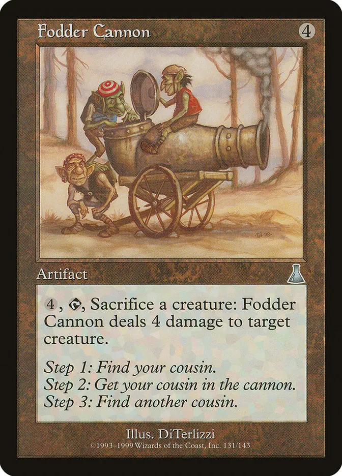 1999 Urza's Destiny Fodder Cannon uncommon #131 unlisted card image