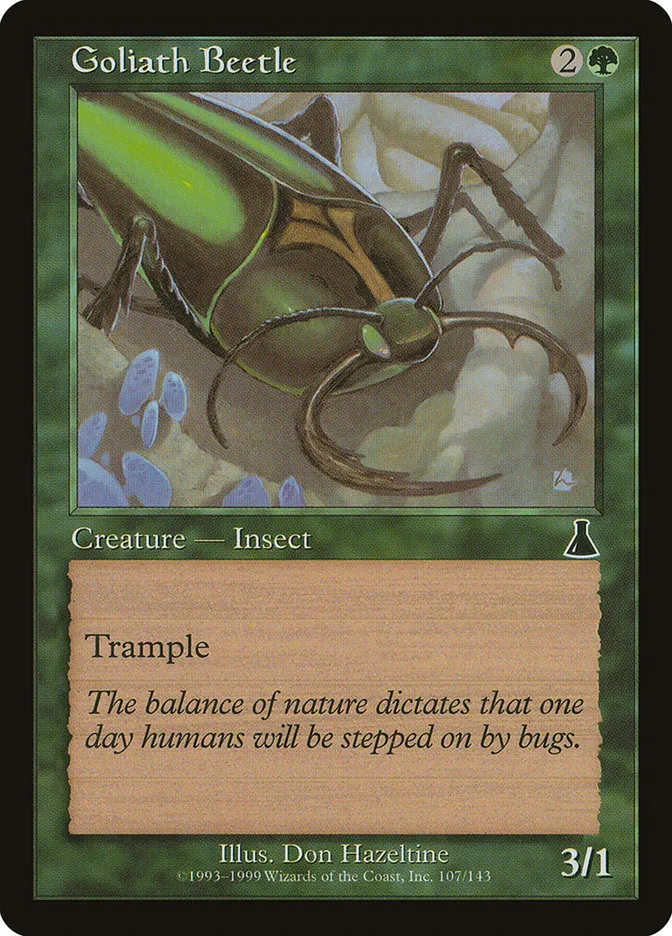 1999 Urza's Destiny Goliath Beetle common #107 unlisted card image