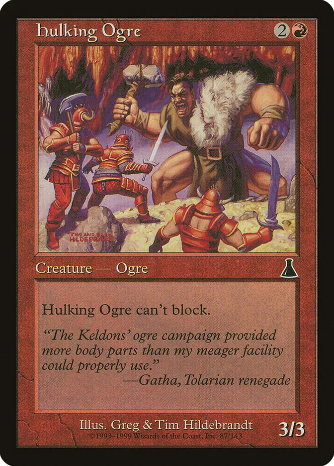 1999 Urza's Destiny Hulking Ogre common #87 unlisted card image