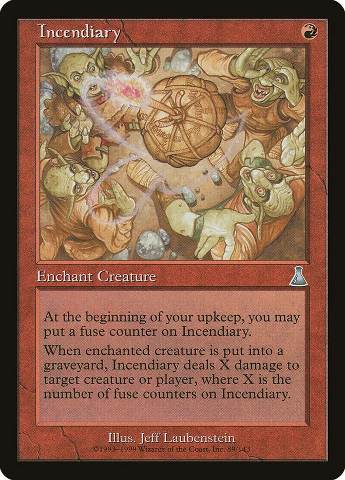 1999 Urza's Destiny Incendiary uncommon #89 unlisted card image