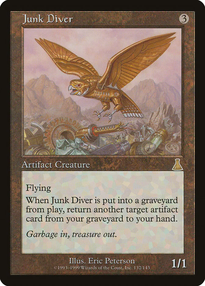 1999 Urza's Destiny Junk Diver rare #132 unlisted card image