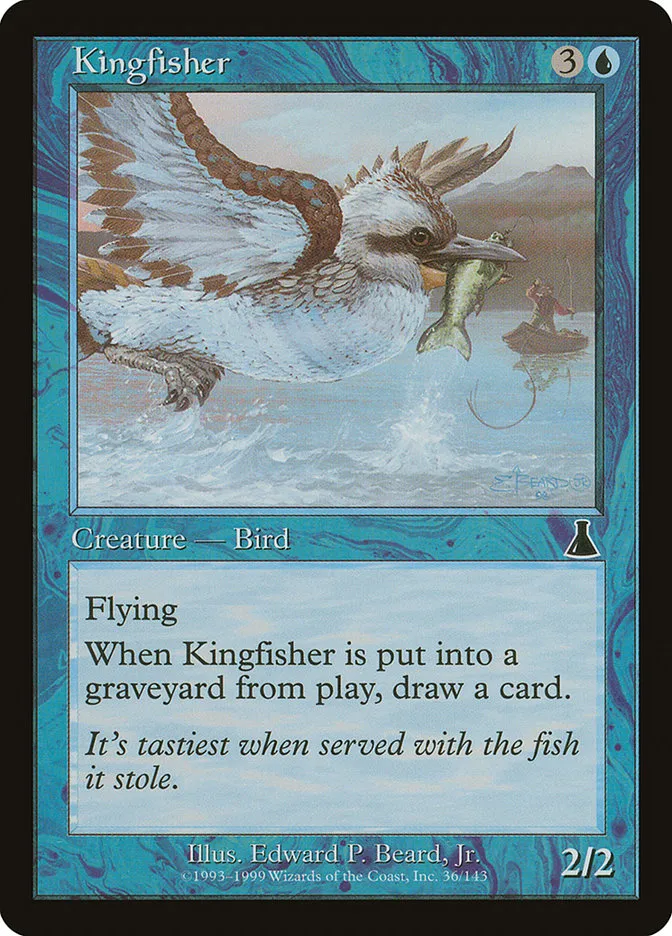 1999 Urza's Destiny Kingfisher common #36 unlisted card image