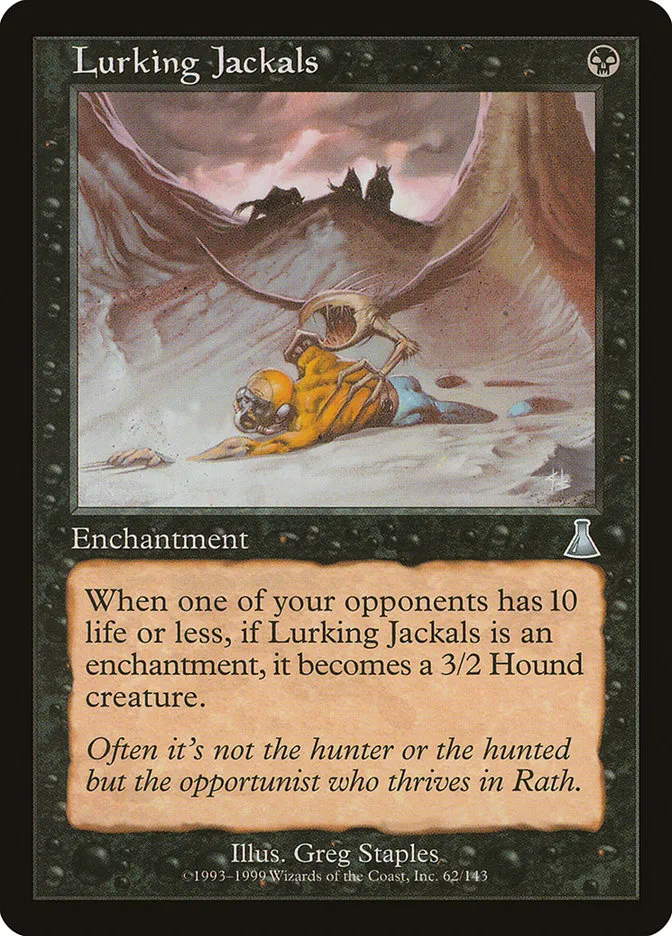 1999 Urza's Destiny Lurking Jackals uncommon #62 unlisted card image