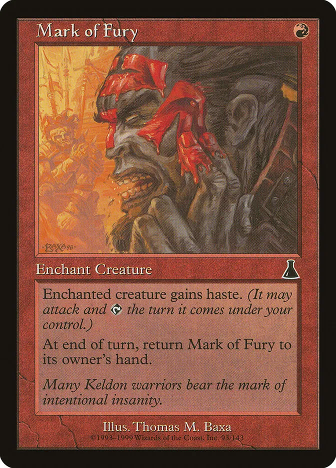 1999 Urza's Destiny Mark of Fury common #93 unlisted card image