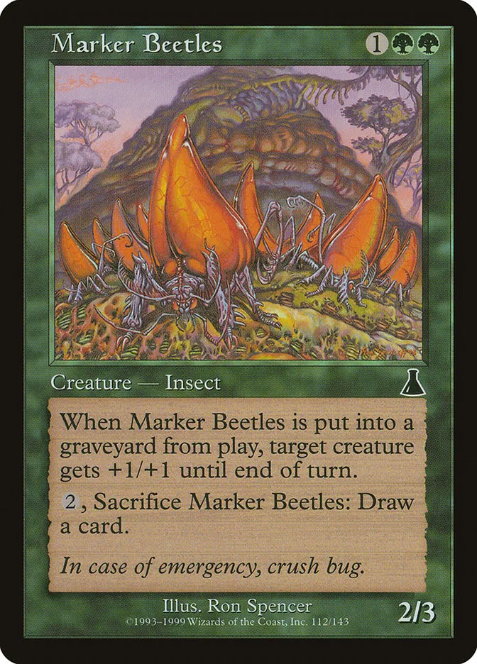 1999 Urza's Destiny Marker Beetles common #112 unlisted card image