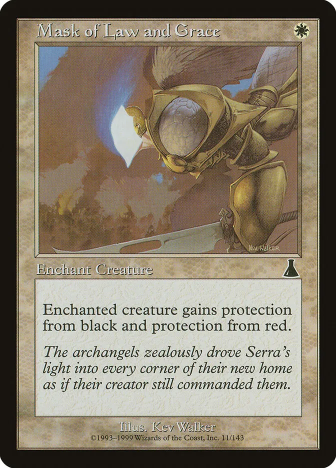 1999 Urza's Destiny Mask of Law and Grace common #11 unlisted card image