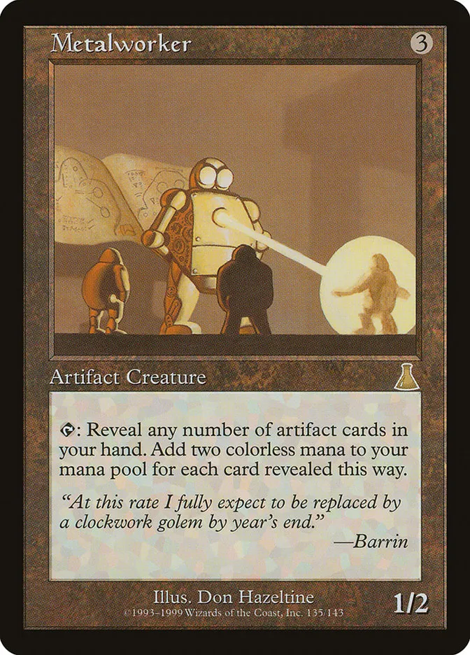 1999 Urza's Destiny Metalworker rare #135 unlisted card image
