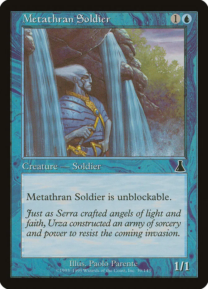 1999 Urza's Destiny Metathran Soldier common #39 unlisted card image