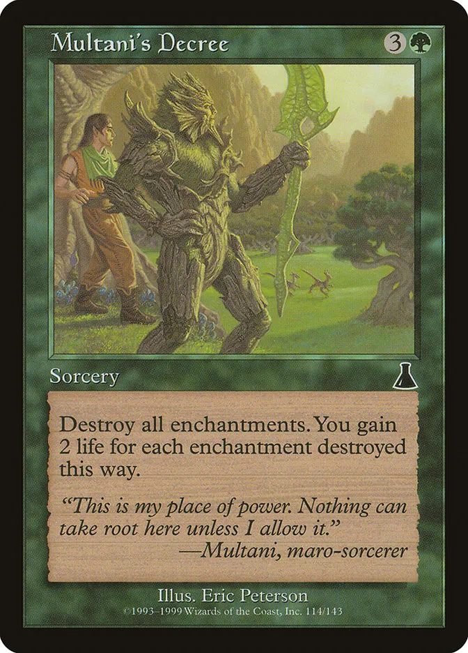 1999 Urza's Destiny Multani's Decree common #114 unlisted card image