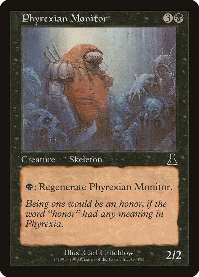 1999 Urza's Destiny Phyrexian Monitor common #64 unlisted card image