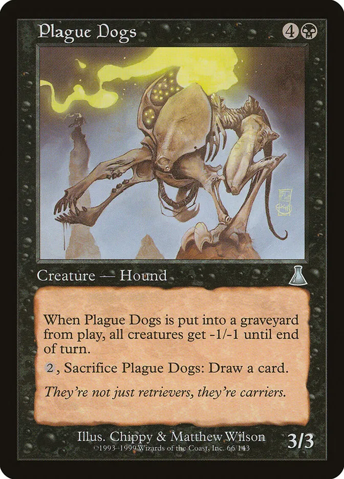 1999 Urza's Destiny Plague Dogs uncommon #66 unlisted card image