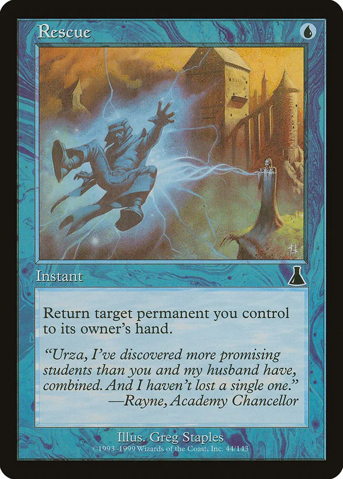 1999 Urza's Destiny Rescue common #44 unlisted card image