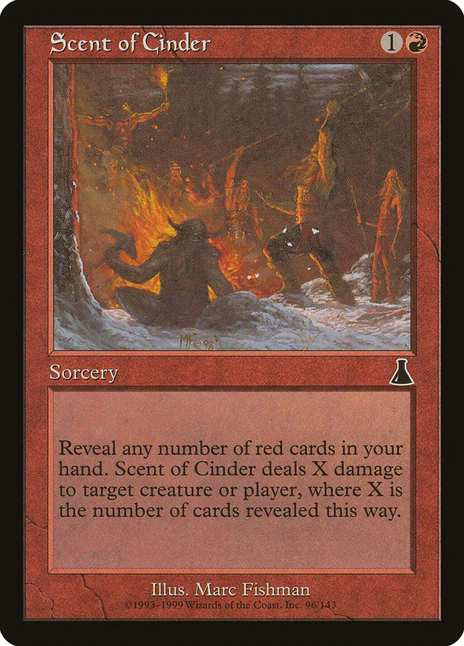 1999 Urza's Destiny Scent of Cinder common #96 unlisted card image