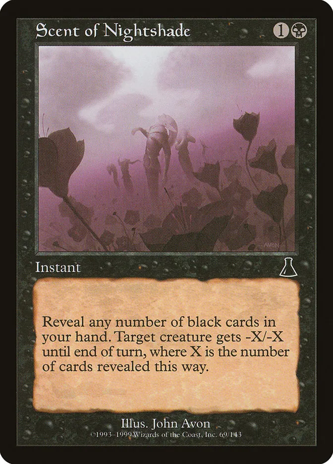 1999 Urza's Destiny Scent of Nightshade common #69 unlisted card image
