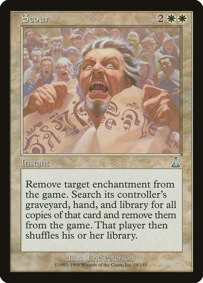 1999 Urza's Destiny Scour uncommon #18 unlisted card image