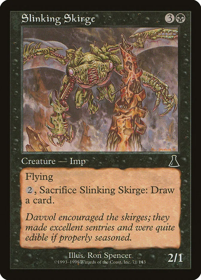 1999 Urza's Destiny Slinking Skirge common #71 unlisted card image