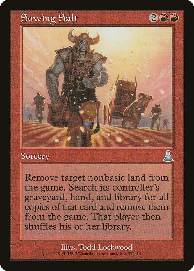 1999 Urza's Destiny Sowing Salt uncommon #97 unlisted card image