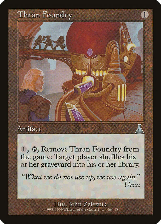 1999 Urza's Destiny Thran Foundry uncommon #140 unlisted card image