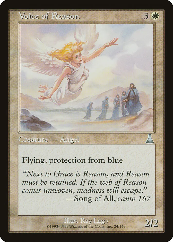 1999 Urza's Destiny Voice of Reason uncommon #24 unlisted card image