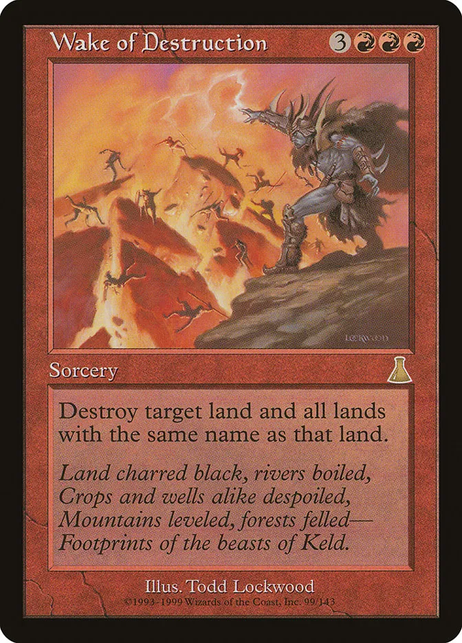 1999 Urza's Destiny Wake of Destruction rare #99 unlisted card image