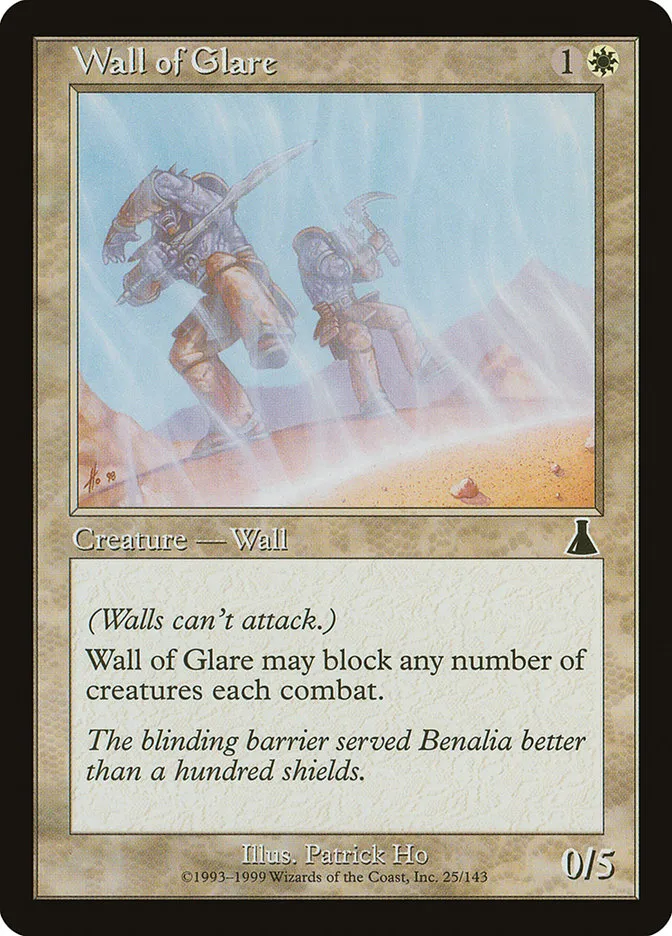 1999 Urza's Destiny Wall of Glare common #25 unlisted card image