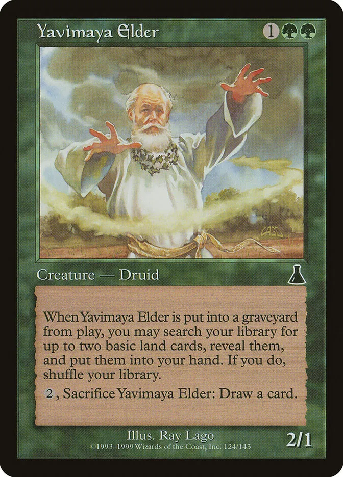 1999 Urza's Destiny Yavimaya Elder common #124 unlisted card image