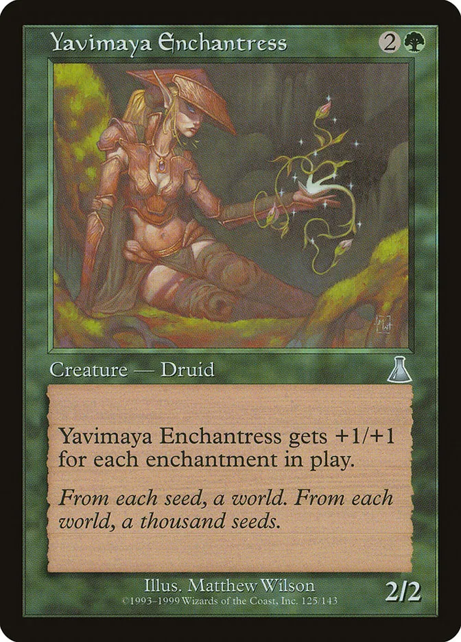 1999 Urza's Destiny Yavimaya Enchantress uncommon #125 unlisted card image