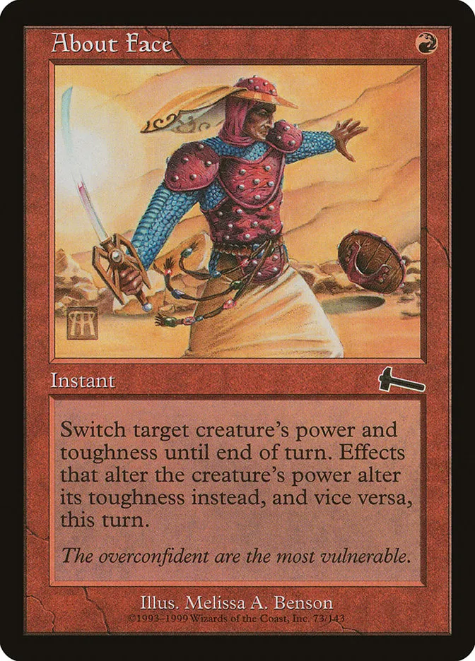 1999 Urza's Legacy About Face common #73 unlisted card image