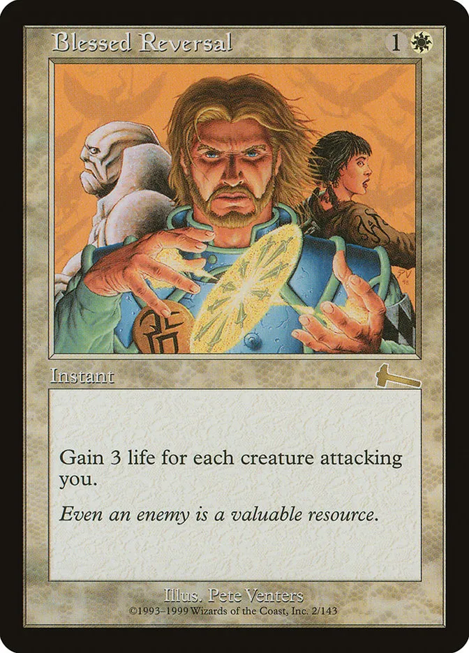 1999 Urza's Legacy Blessed Reversal rare #2 unlisted card image