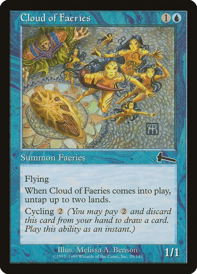 1999 Urza's Legacy Cloud of Faeries common #29 unlisted card image