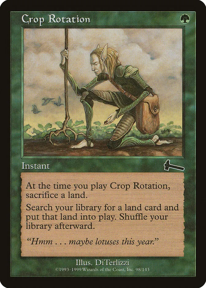 1999 Urza's Legacy Crop Rotation common #98 unlisted card image