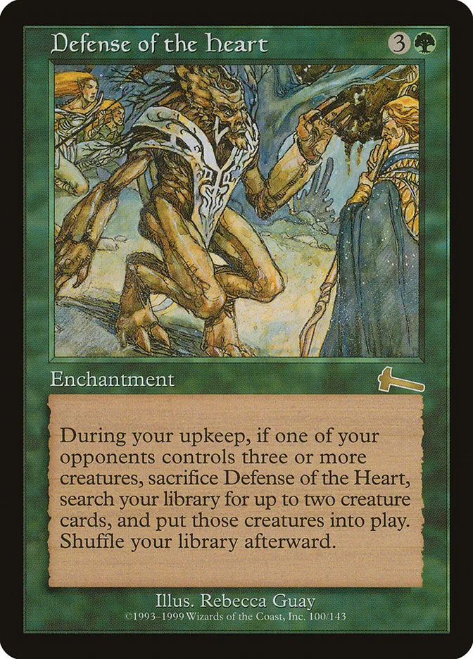 1999 Urza's Legacy Defense of the Heart rare #100 unlisted card image