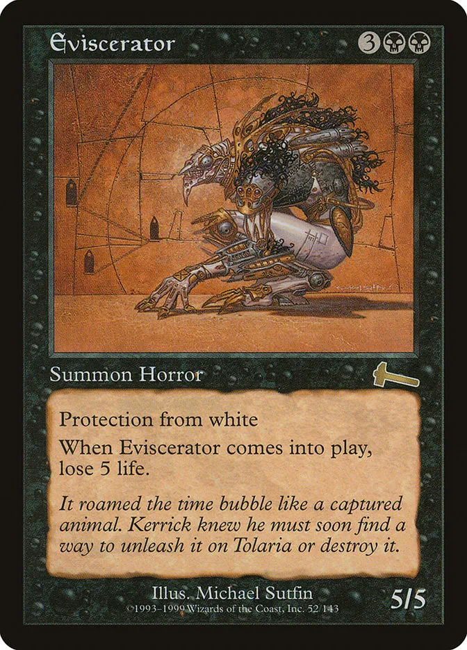 1999 Urza's Legacy Eviscerator rare #52 unlisted card image
