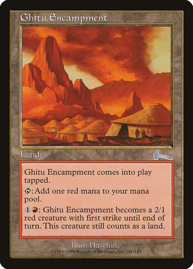 1999 Urza's Legacy Ghitu Encampment uncommon #141 unlisted card image