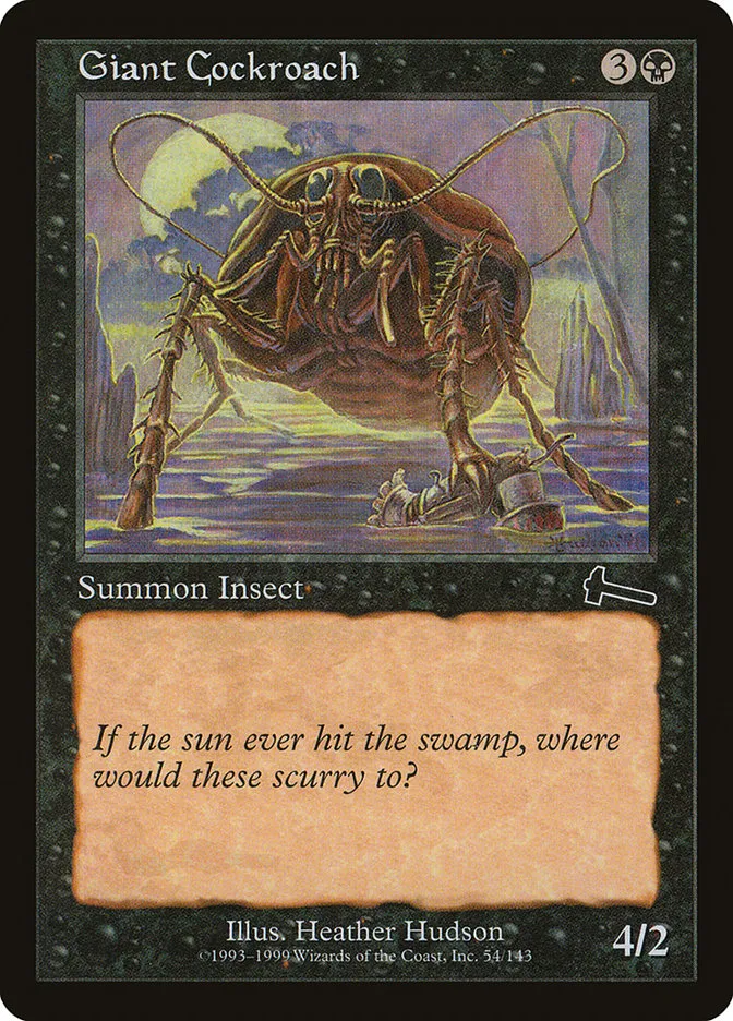 1999 Urza's Legacy Giant Cockroach common #54 unlisted card image