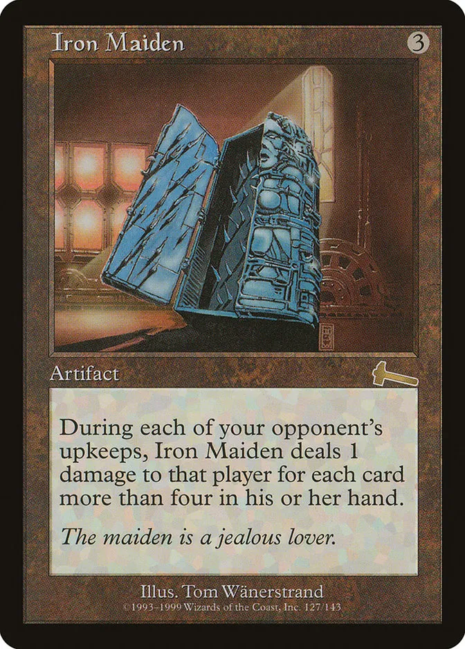 1999 Urza's Legacy Iron Maiden rare #127 unlisted card image