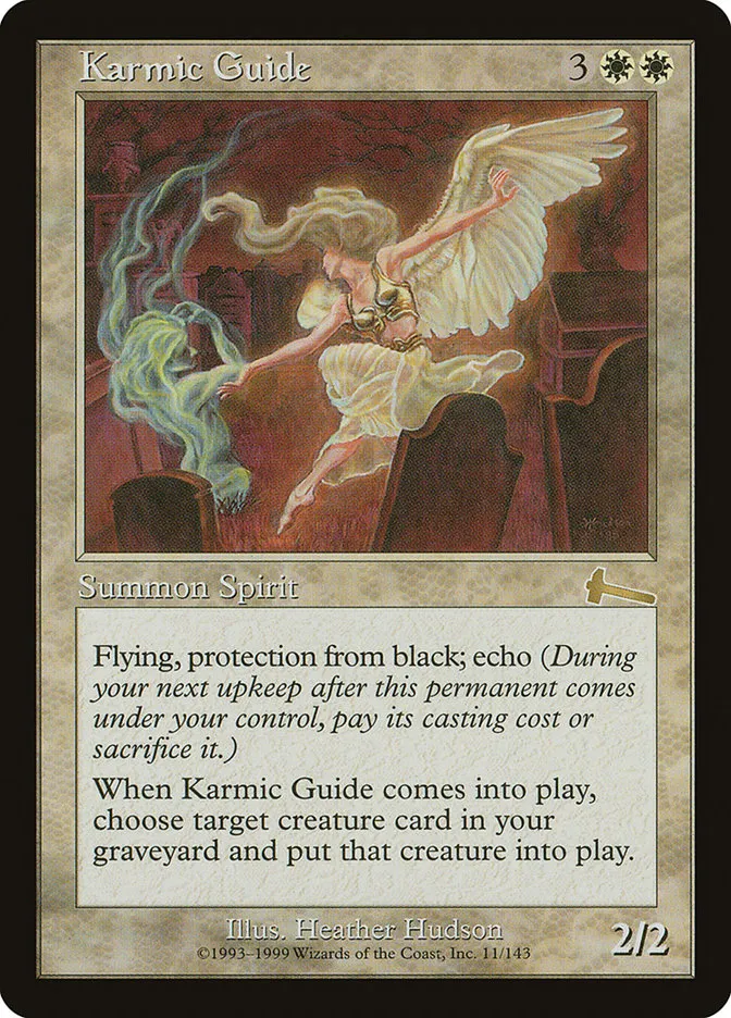 1999 Urza's Legacy Karmic Guide rare #11 unlisted card image