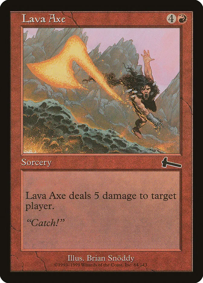 1999 Urza's Legacy Lava Axe common #84 unlisted card image