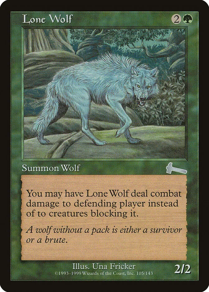 1999 Urza's Legacy Lone Wolf uncommon #105 unlisted card image