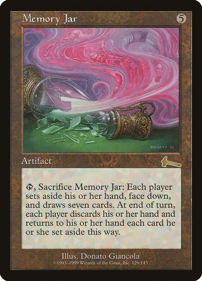 1999 Urza's Legacy Memory Jar rare #129 unlisted card image