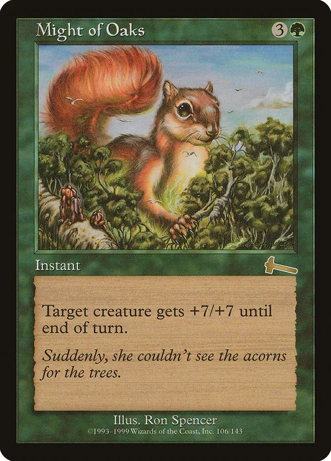 1999 Urza's Legacy Might of Oaks rare #106 unlisted card image