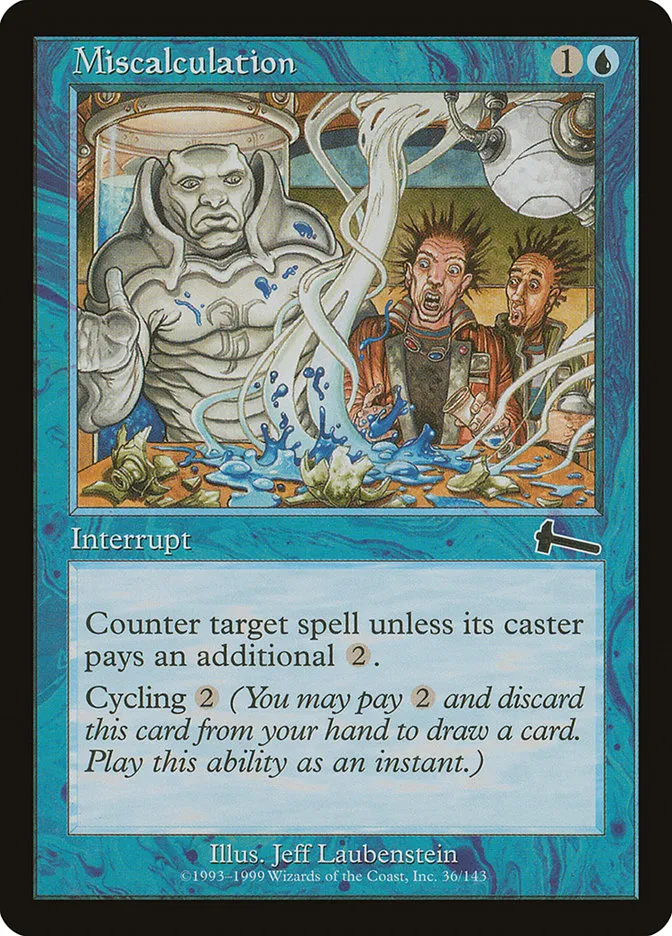 1999 Urza's Legacy Miscalculation common #36 unlisted card image