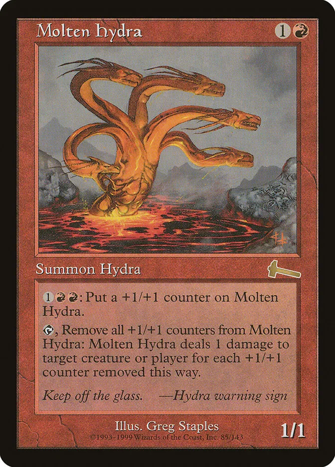 1999 Urza's Legacy Molten Hydra rare #85 unlisted card image