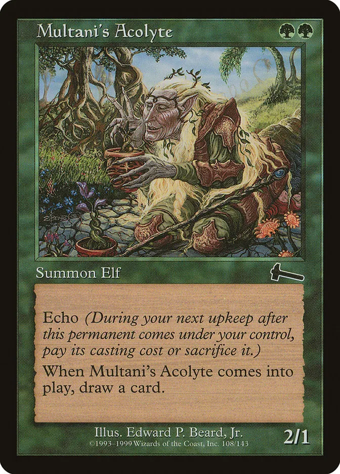 1999 Urza's Legacy Multani's Acolyte common #108 unlisted card image
