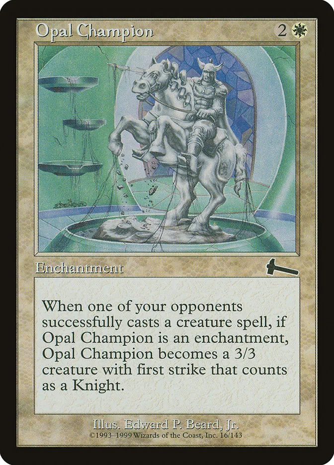1999 Urza's Legacy Opal Champion common #16 unlisted card image